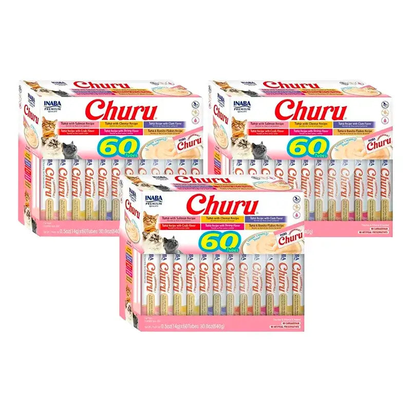 Churu Gatos Variedades De Atun, Pack 3 x 60X14Gr