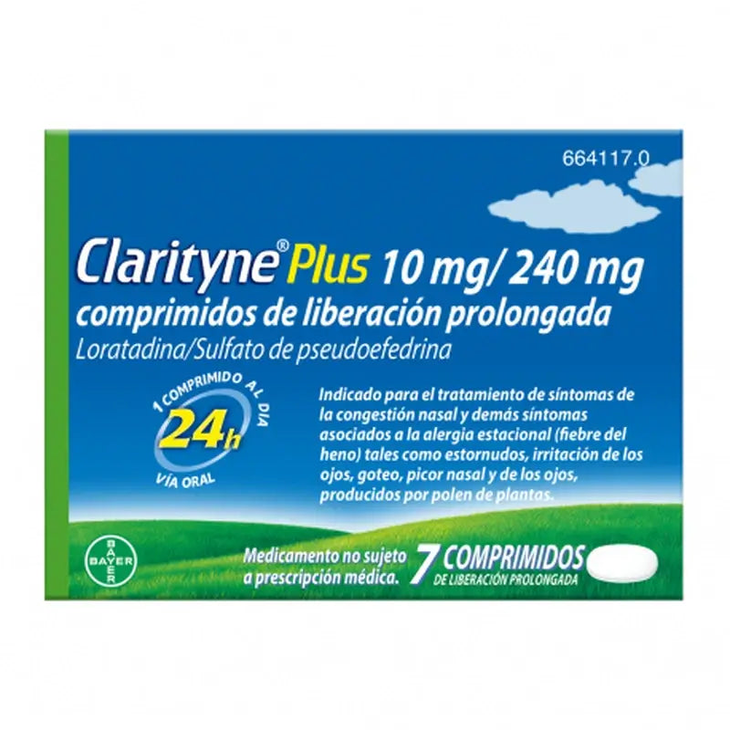Clarityne Plus 10 mg/240 mg 7 Comprimidos
