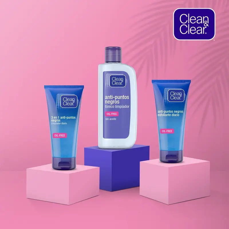 Clean&Clear Limpiador  Diario 3 En 1 Anti Puntos Negros