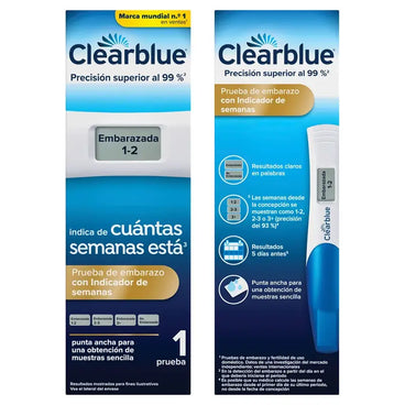 Clearblue Digital Prueba de Embarazo con Indicador de Semanas, 1 Test Digital