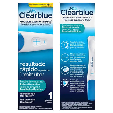 Clearblue Prueba de Embarazo con Detección Rápida, Resultado Desde Tan Solo 1 Minuto, 1 Test