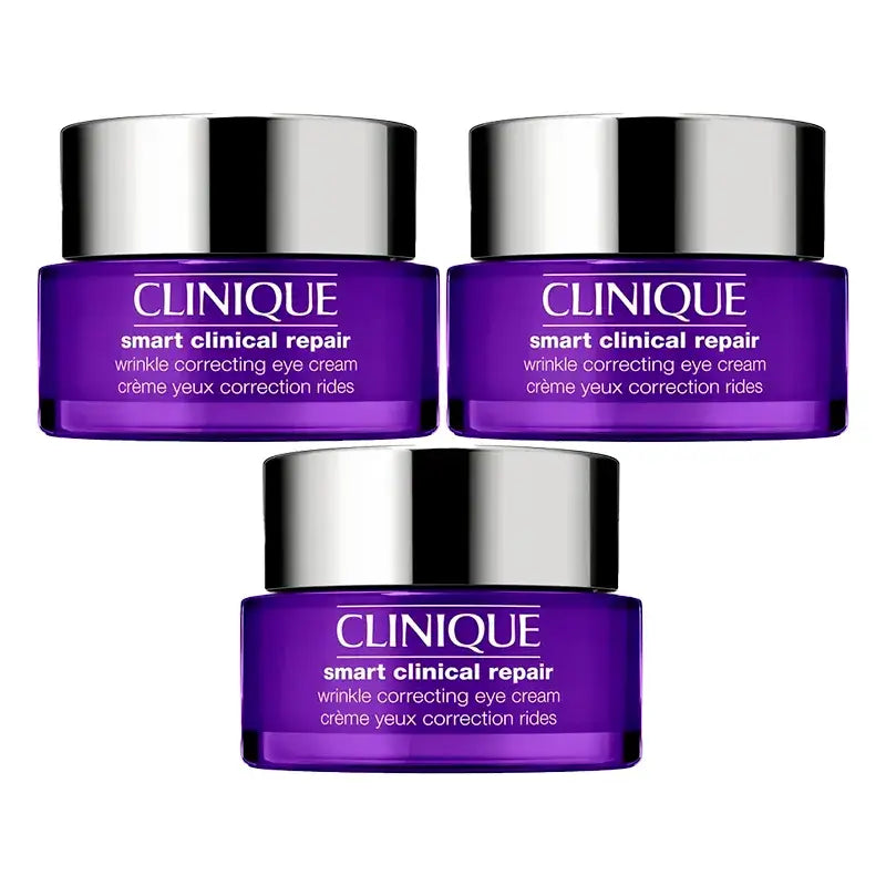Clinique Smart Clinical Repair Crema de Contorno de Ojos de Corrección Antiarrugas, 3x15 ml