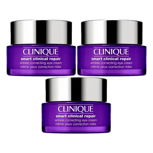 Clinique Smart Clinical Repair Crema de Contorno de Ojos de Corrección Antiarrugas, 3x15 ml