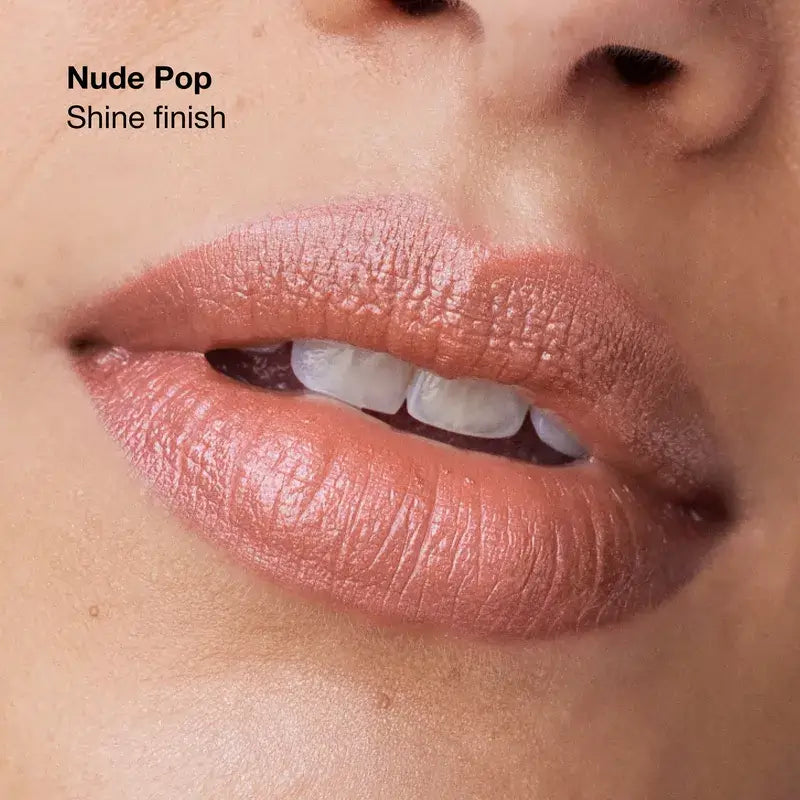 Clinique Pop Longwear Barra De Labios Shine Nude Pop, 3.9 gr