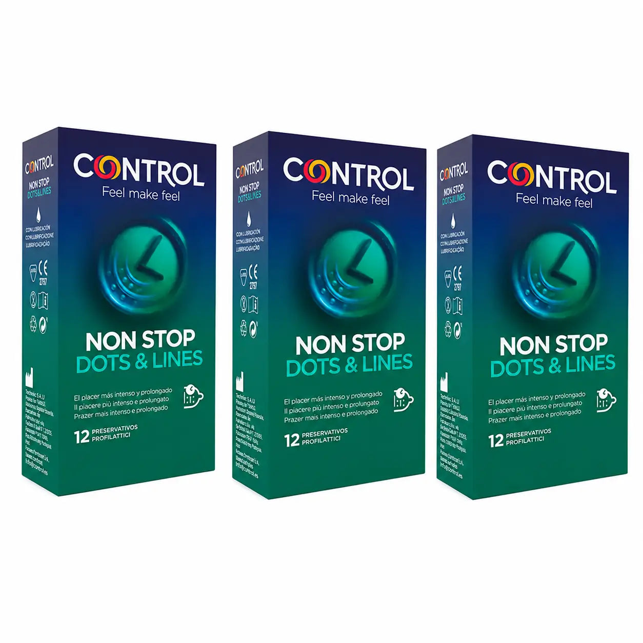 Control Non Stop Dots & Lines, 12 Unidades , pack 3