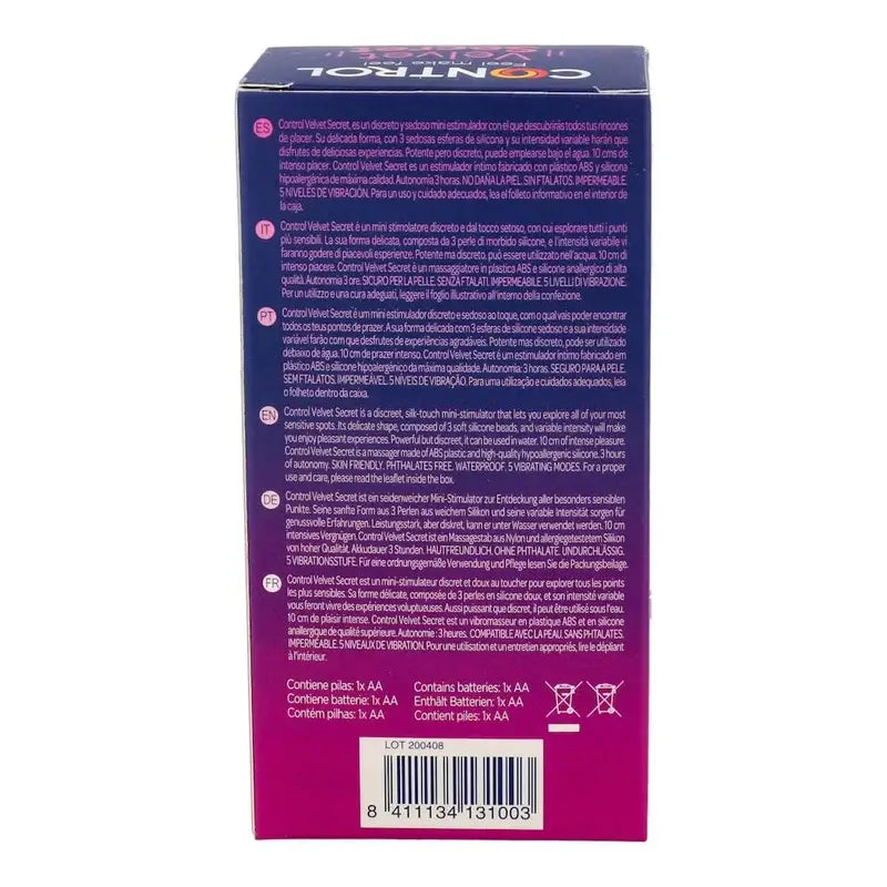 Control Velvet Secret Vibrador