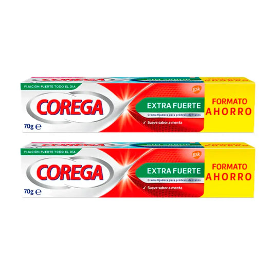 Corega Duplo Super Ultra Crema Extra Fuerte, 2 x  70 gr