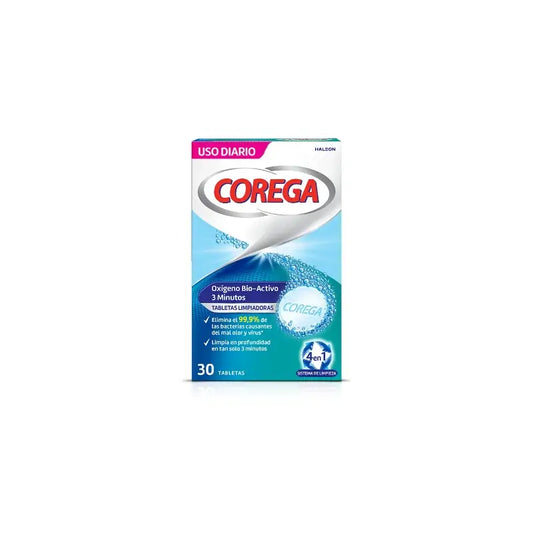 Corega Oxigeno Biactivo, 30 Tabletas