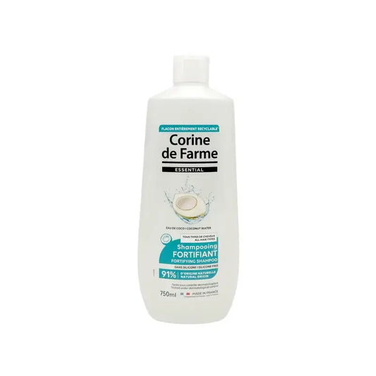 Corine De Farme Champú Fortificante Con Agua De Coco, 750 ml