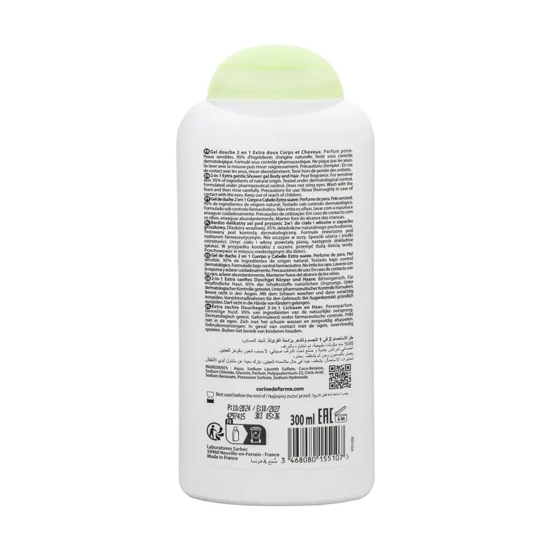 Corine De Farme Gel De Ducha 2 En 1 Cuerpo & Cabello Kids Pera , 300 ml