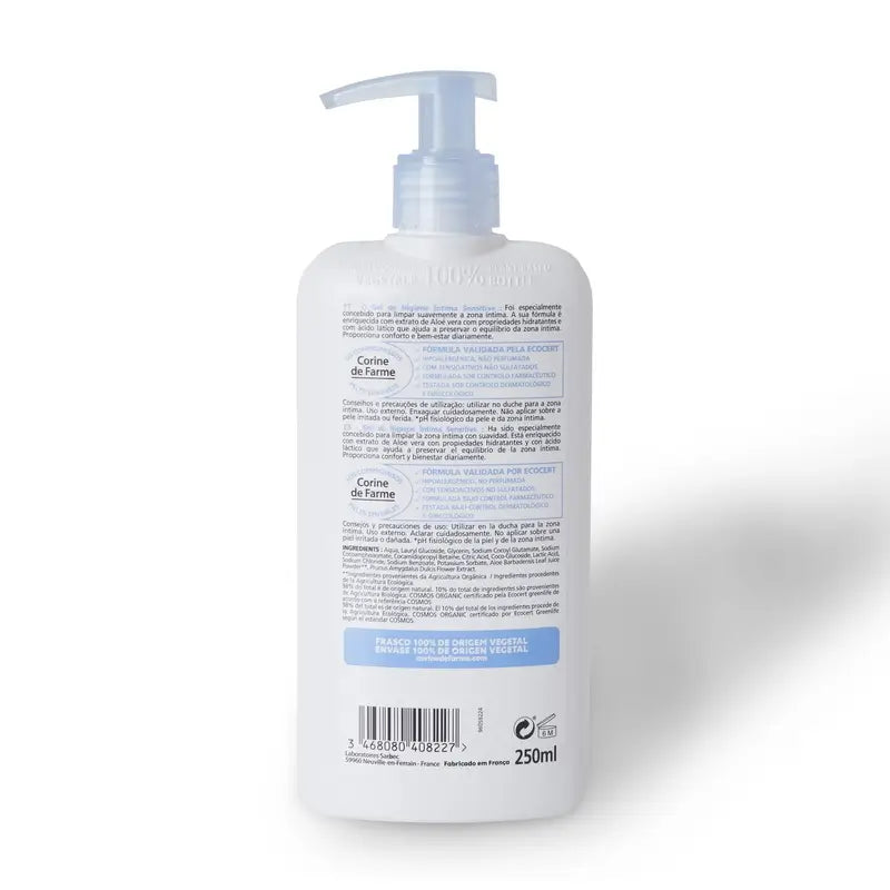 Corine De Farme Gel Higiene Íntima Sensitive Bio , 250 ml