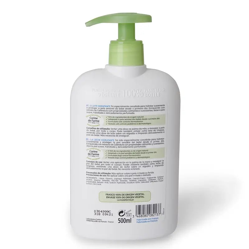 Corine De Farme Leche Hidratante Caléndula , 500 ml