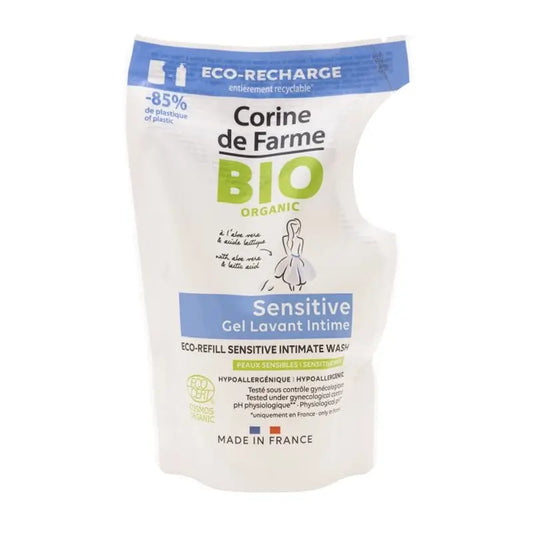 Corine De Farme Recambio Doypack Gel Higiene Íntima Sensitive Bio, 250 ml