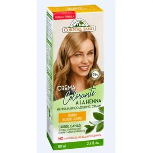 Corpore Sano Crema Colorante Henna Rubio 80Ml.
