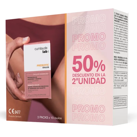Cumlaude Lab Duplo Prebiotic Ovulos Md, 10 óvulos + 10 óvulos