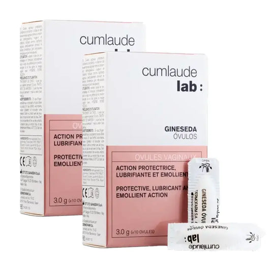 Cumlaude Lab Gineseda Óvulos Vaginales Protectores, Pack 2 x 10 Unidades