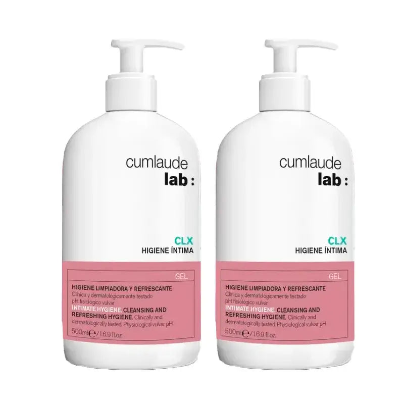 Cumlaude Lab Higiene Íntima CLX Gel Limpiador, Pack 2 x 500 ml