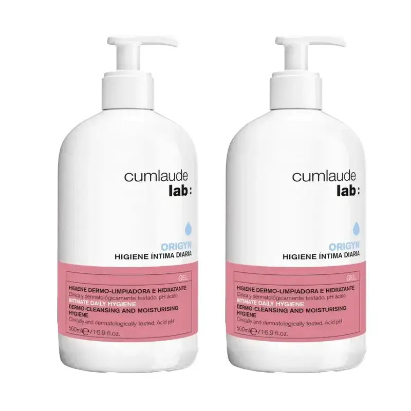 Cumlaude Lab Higiene Íntima Diaria Gel Limpiador, Pack 2 x 500 ml