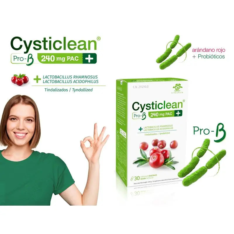 Cysticlean Prob 240 Mg Pac, 30 cápsulas