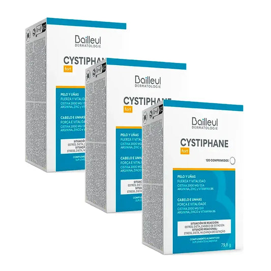 Cystiphane Biorga Caída Del Cabello, Pack 3 x 120 comprimidos