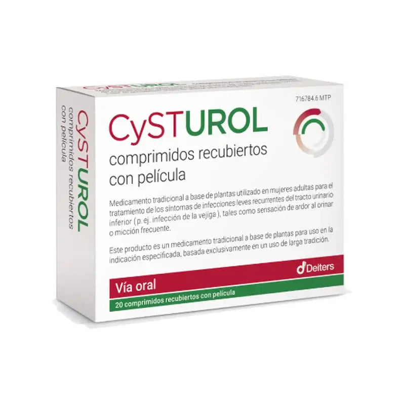 Cysturol, 20 comprimidos recubiertos
