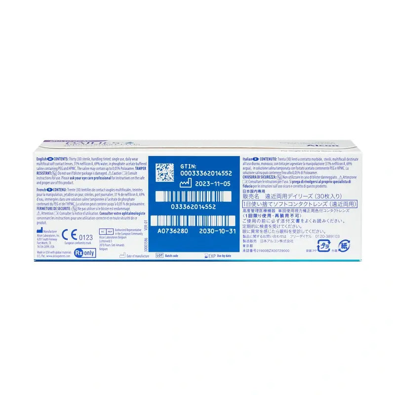 Dailies AquaComfort Plus  Lentillas Multifocales Diarias , 30 unidades