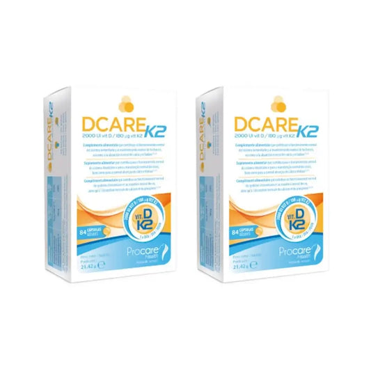 Dcare K2 2000 Iu Vitamina D3, 2X84 Perlas
