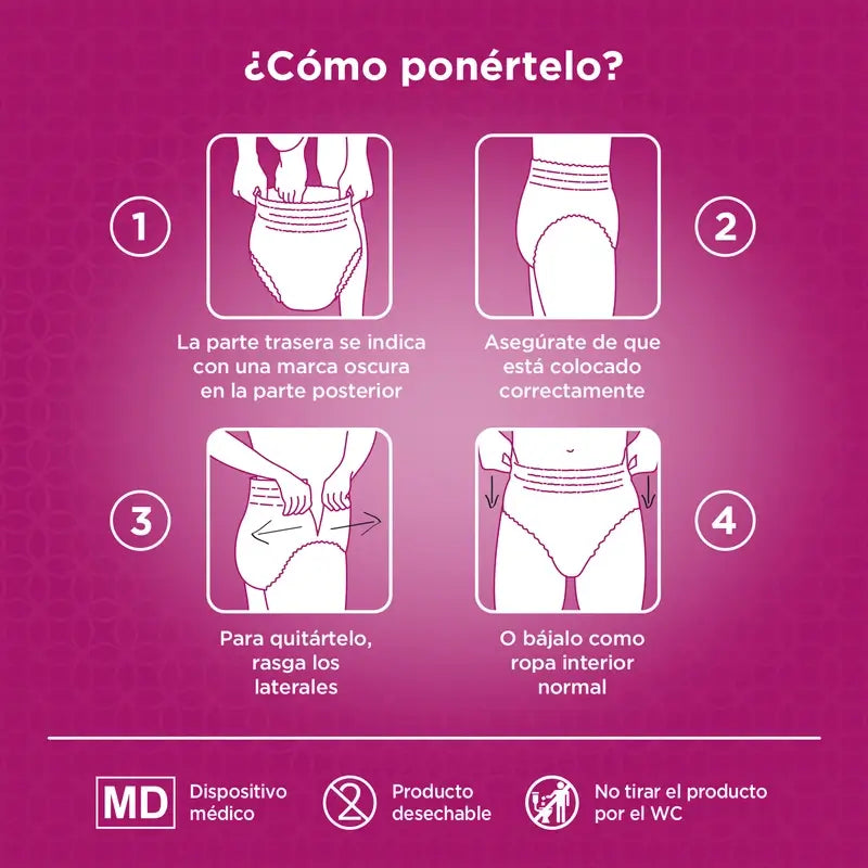 Depend Normal S/M Pañal Adulto Mujer , 10 unidades