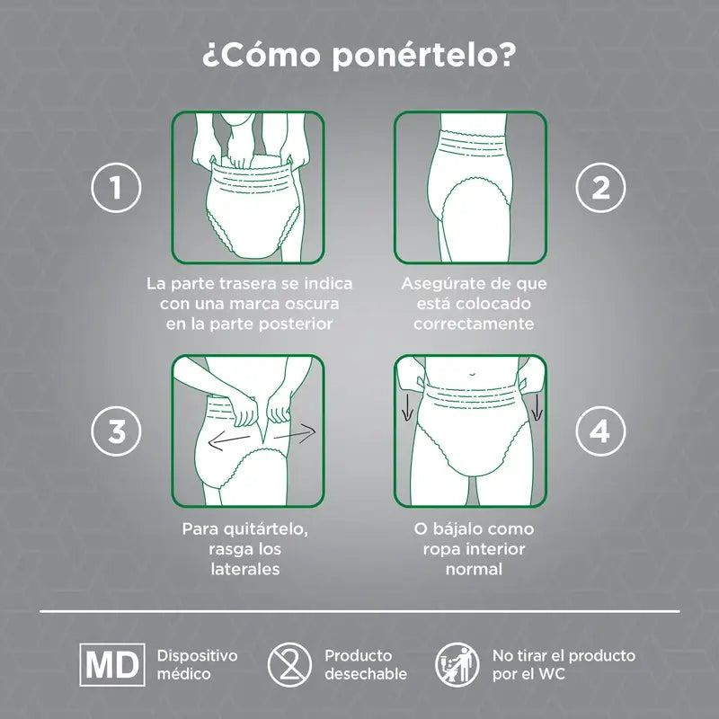 Depend Super Xl Pañal Adulto Mujer , 9 unidades