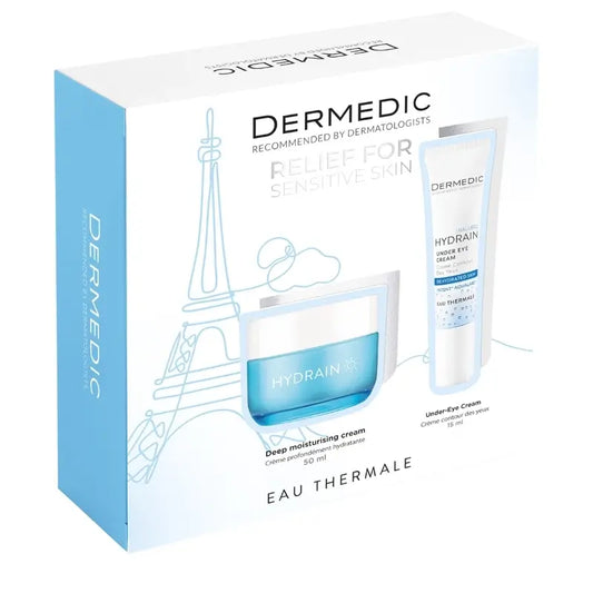 Dermedic Pack Hydrain Crema Hidratante Profunda + Contorno De Ojos , 50 + 15 ml
