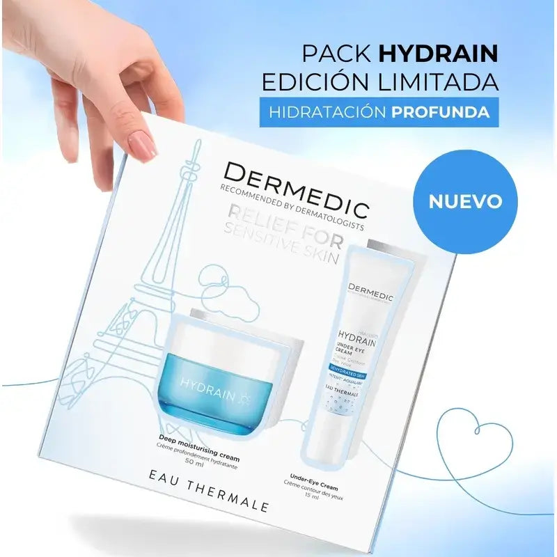 Dermedic Pack Hydrain Crema Hidratante Profunda + Contorno De Ojos , 50 + 15 ml