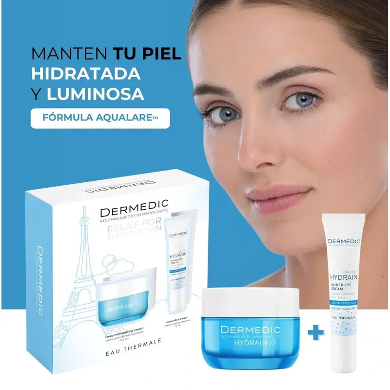 Dermedic Pack Hydrain Crema Hidratante Profunda + Contorno De Ojos , 50 + 15 ml