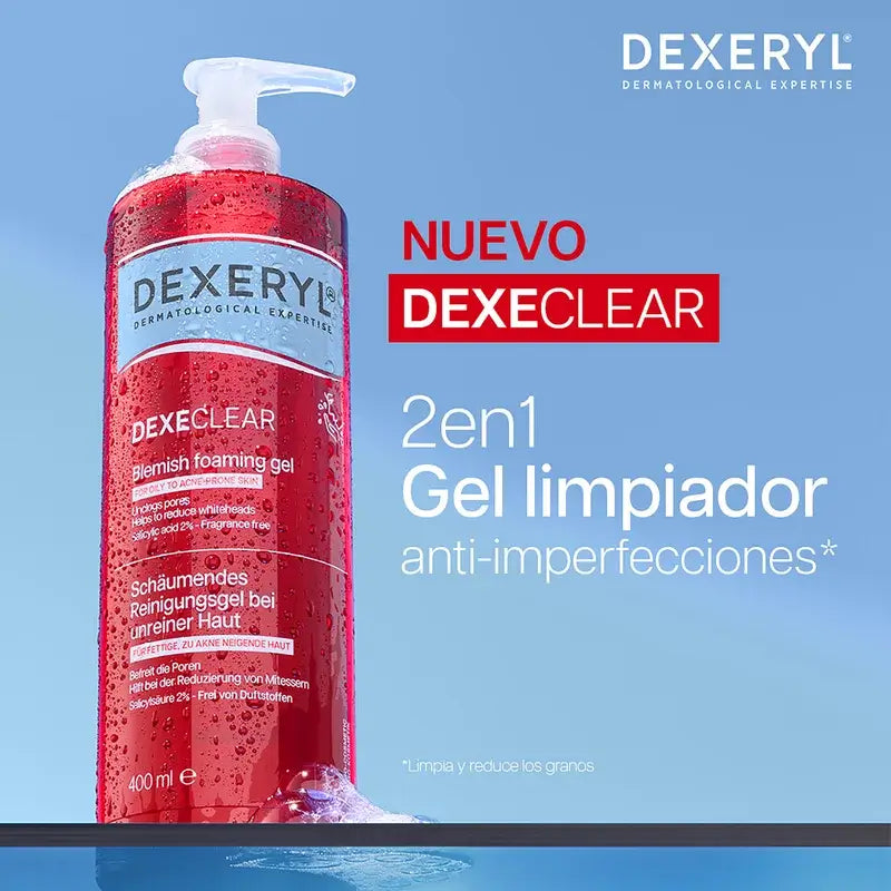 Dexeryl Dexeclear Gel Limpiador Anti-Imperfecciones 2 En 1 Piel Tendencia Acneica , 400 ml