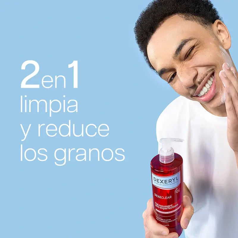 Dexeryl Dexeclear Gel Limpiador Anti-Imperfecciones 2 En 1 Piel Tendencia Acneica , 400 ml