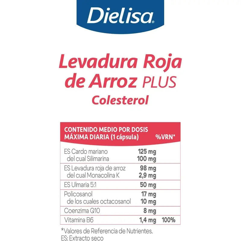 Dietisa Dts Levadura Roja De Arroz Plus , 60 cápsulas