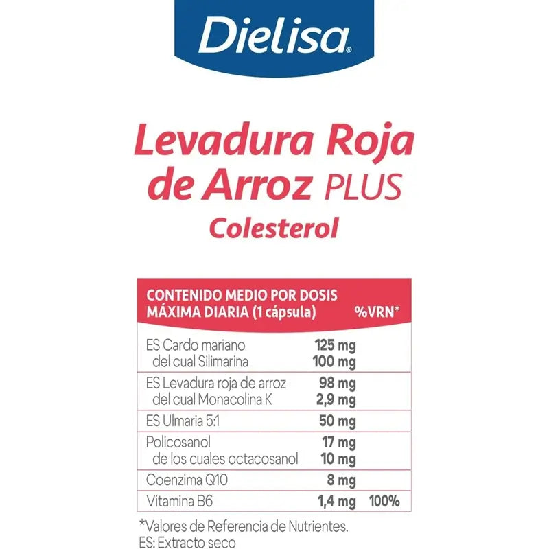 Dietisa Levadura Roja De Arroz Plus , 30 cápsulas