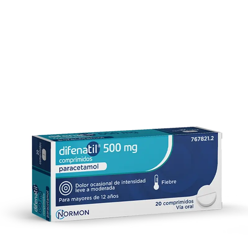 Difenatil 500 Mg, 20 comprimidos