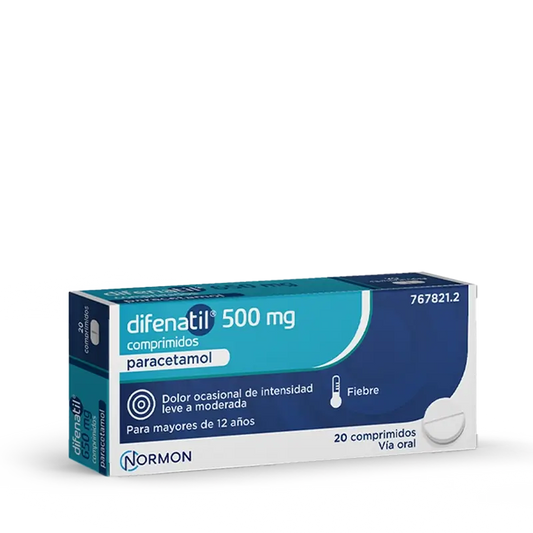 Difenatil 500 Mg, 20 comprimidos