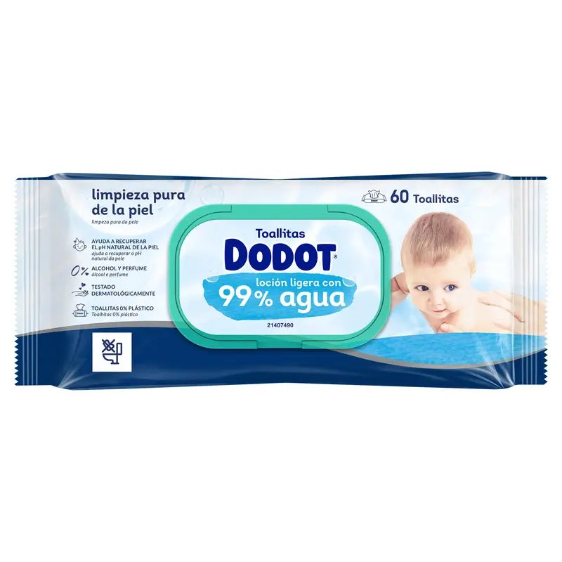 Dodot Toallitas 99% Aqua, 15x60, 900 unidades