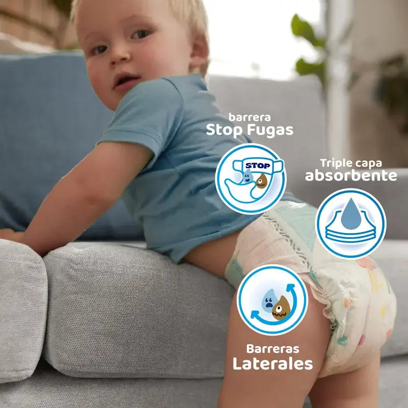 Dodot Bebé Seco Talla 4 (10-15kg), 62 Pañales