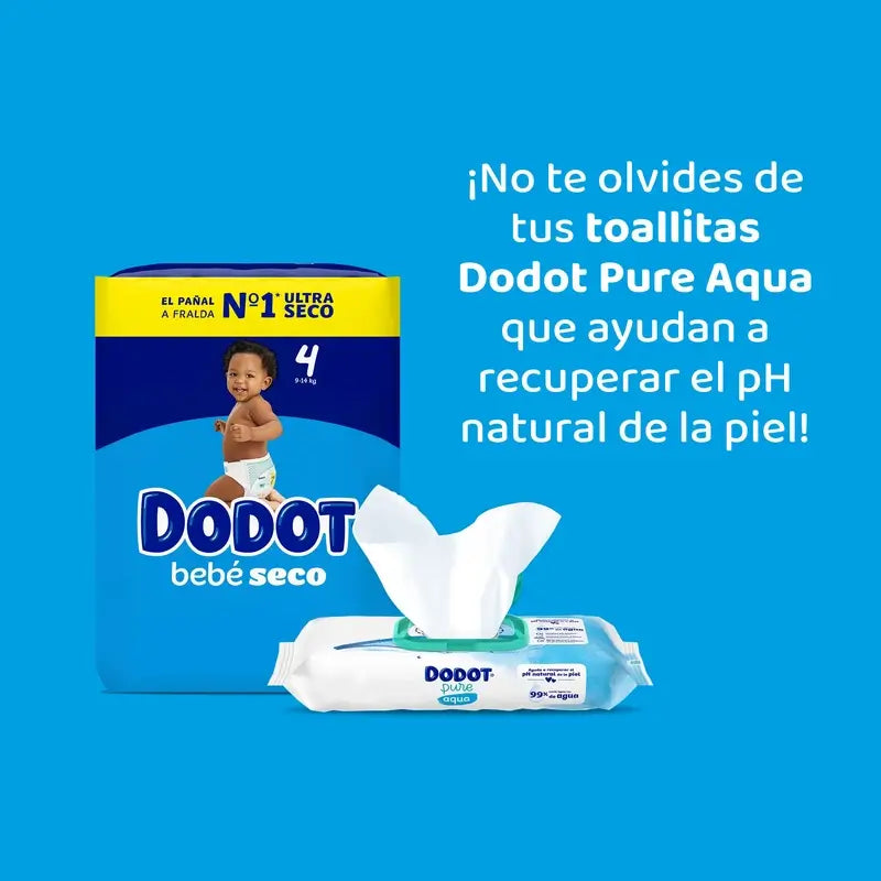 Dodot Bebé Seco Talla 4 (10-15kg), 62 Pañales