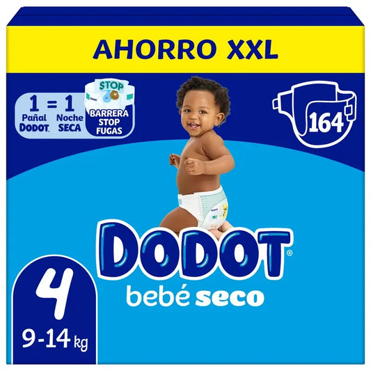 Dodot Bebé Seco Talla 4, 164 Pañales