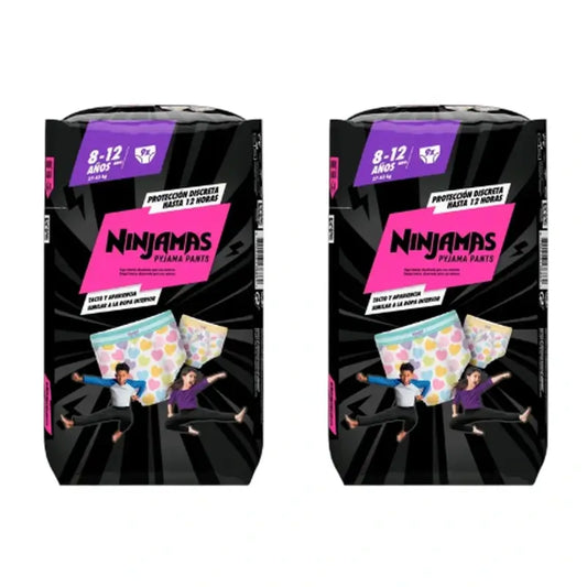 Dodot Ninjamas Talla 8 Corazon, 2X9 Pañales