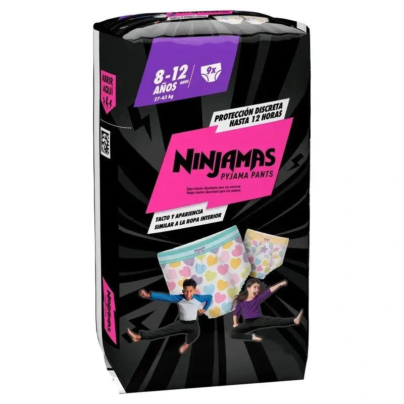 Dodot Ninjamas Talla 8 Corazon, 2X9 Pañales