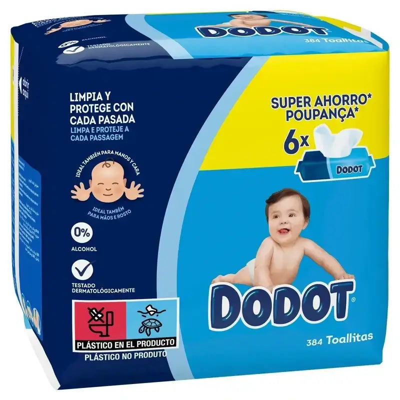 Dodot Toallitas Para Bebé, 2x384 Unidades