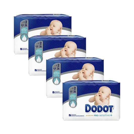 Dodot Sensitive Talla 2 (4-8 Kg), 144 Pañales