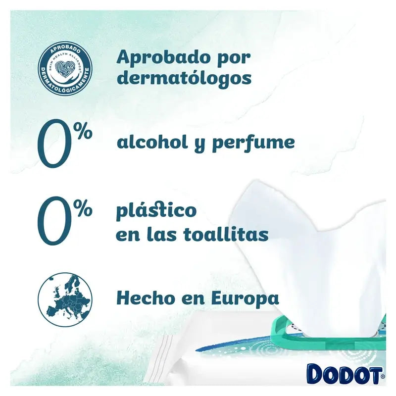 Dodot Toallitas Pure Calma & Protege Para Bebé, 6 X 46 Unidades