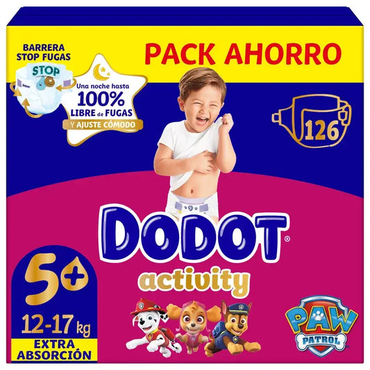 Dodot Pañal Activity Box Xxl Talla 5 , 126 unidades