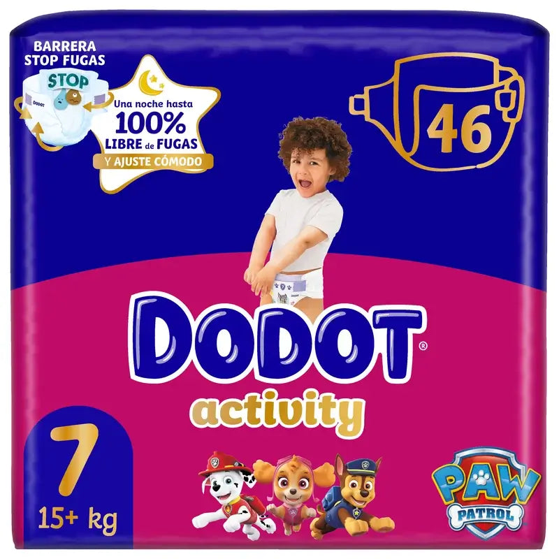 Dodot Pañal Activity Jumbo Pack Talla 7 , 46 unidades