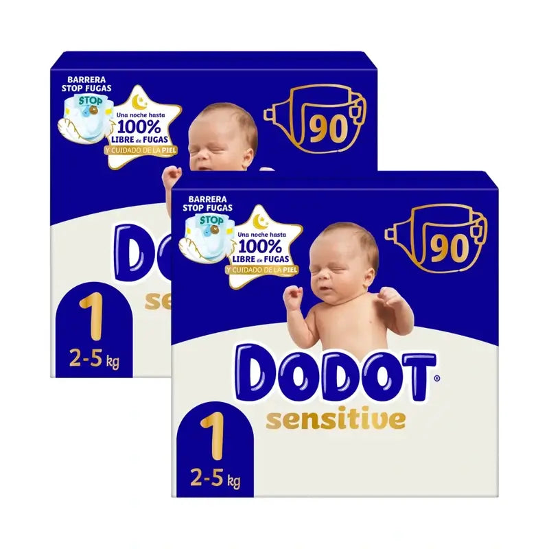 Dodot Pañal Sensitive Jumbo Pack Talla 1 , 2x90 Unidades